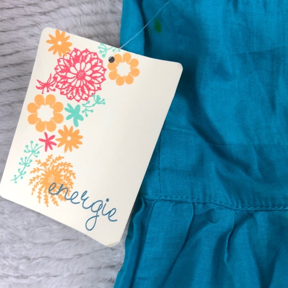 NWT Dress Energie summer floral girls sz M blue - Picture 5 of 7